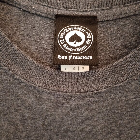 Thrasher Magazine Purple Fire Logo T-Shirt Dogtown H-Street Anti-Hero Santa Cruz - Picture 3 of 4